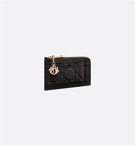 Lady Dior Cosmos Zipped Card Holder